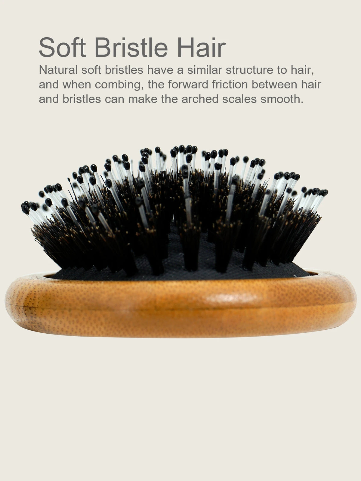Wood Air Cushion Comb – Soft Bristle Detangling Scalp Massager
