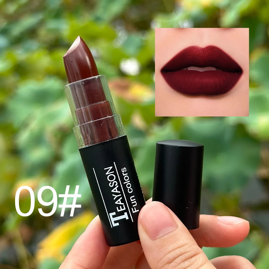 Punk 11-Color Waterproof Lipstick Set – Matte & Gloss Body Paint