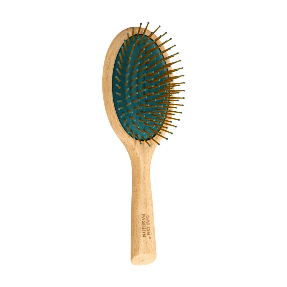 Wood Paddle Cushion Hairbrush & Scalp Massage Comb