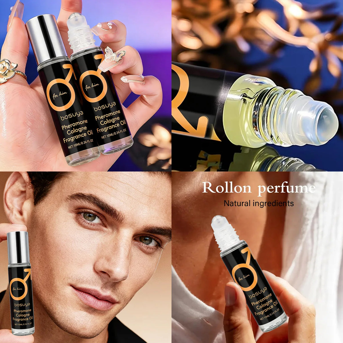 Roll-On Pheromone Perfume | Fresh Citrus Scent, Unisex 10ml
