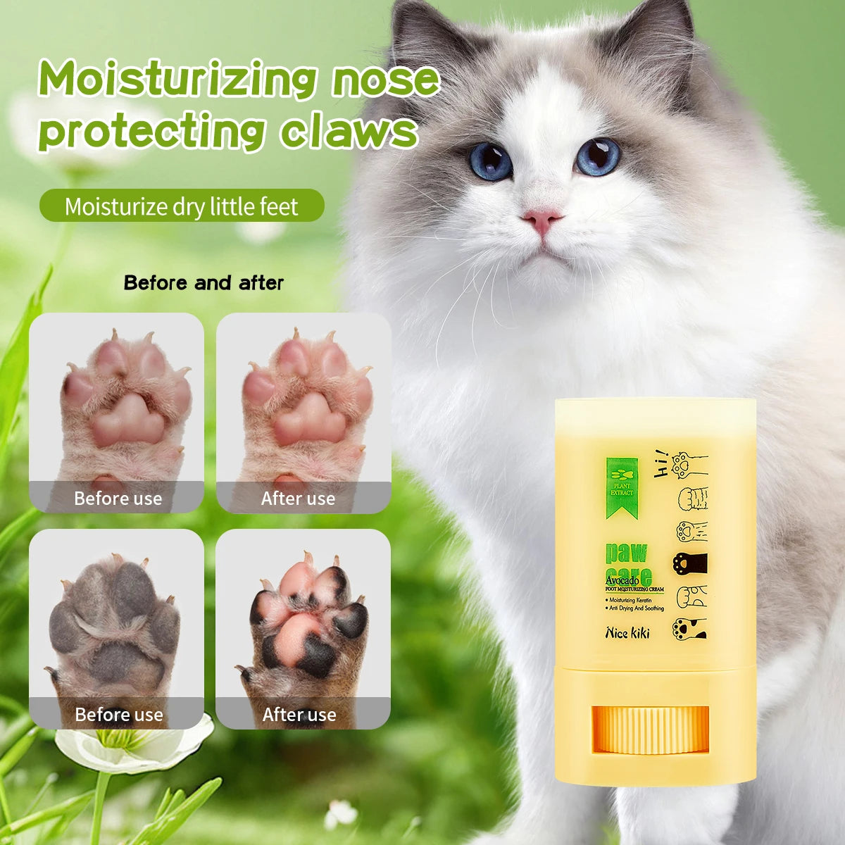 Dog & Cat Paw Balm – Nose & Paw Moisturizer Protector 15g Pet Paw Balm PRIMED