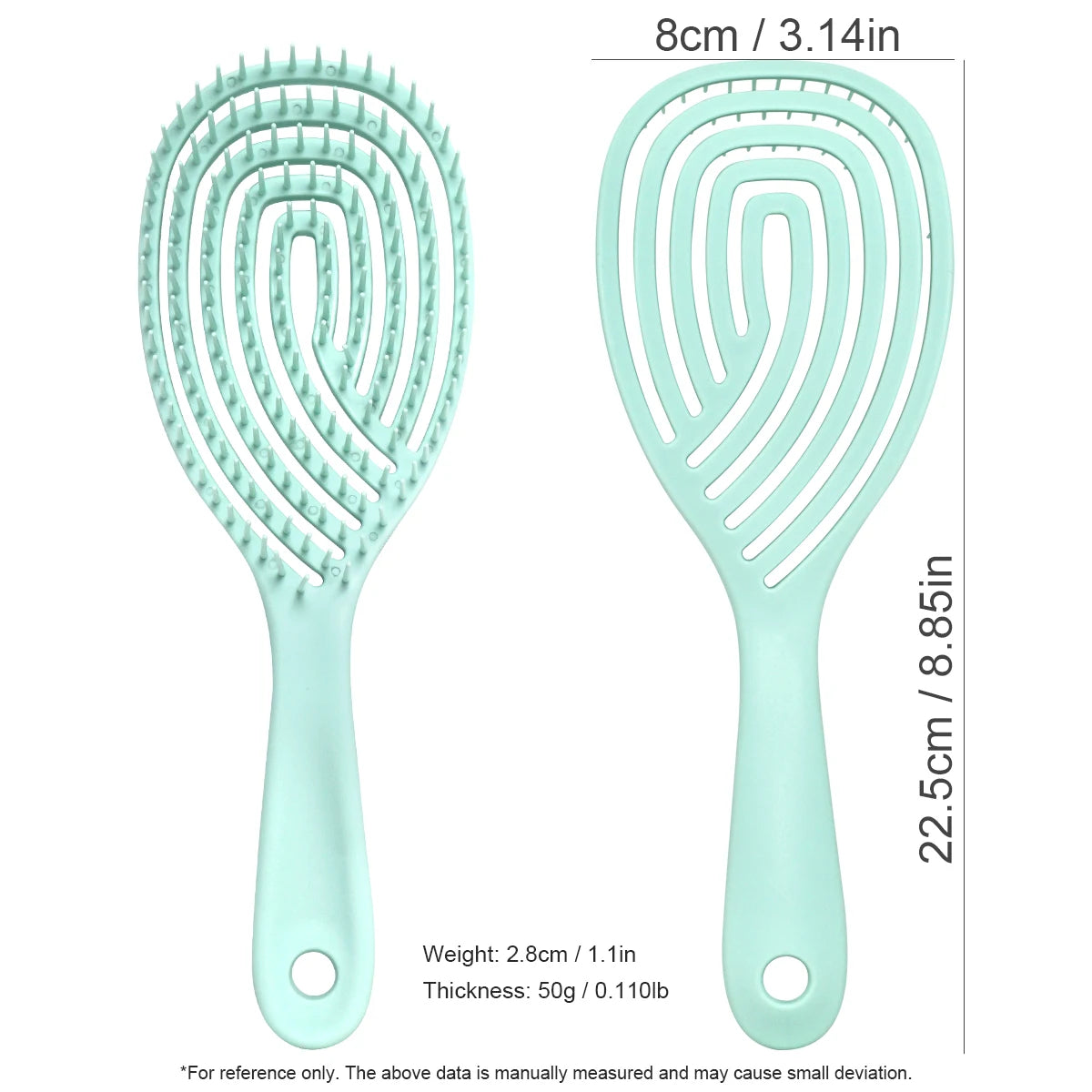 Scalp Massage Detangling Brush – Wet & Dry Curly Hair Comb Detangling Hair Brush PRIMED 3100-green
