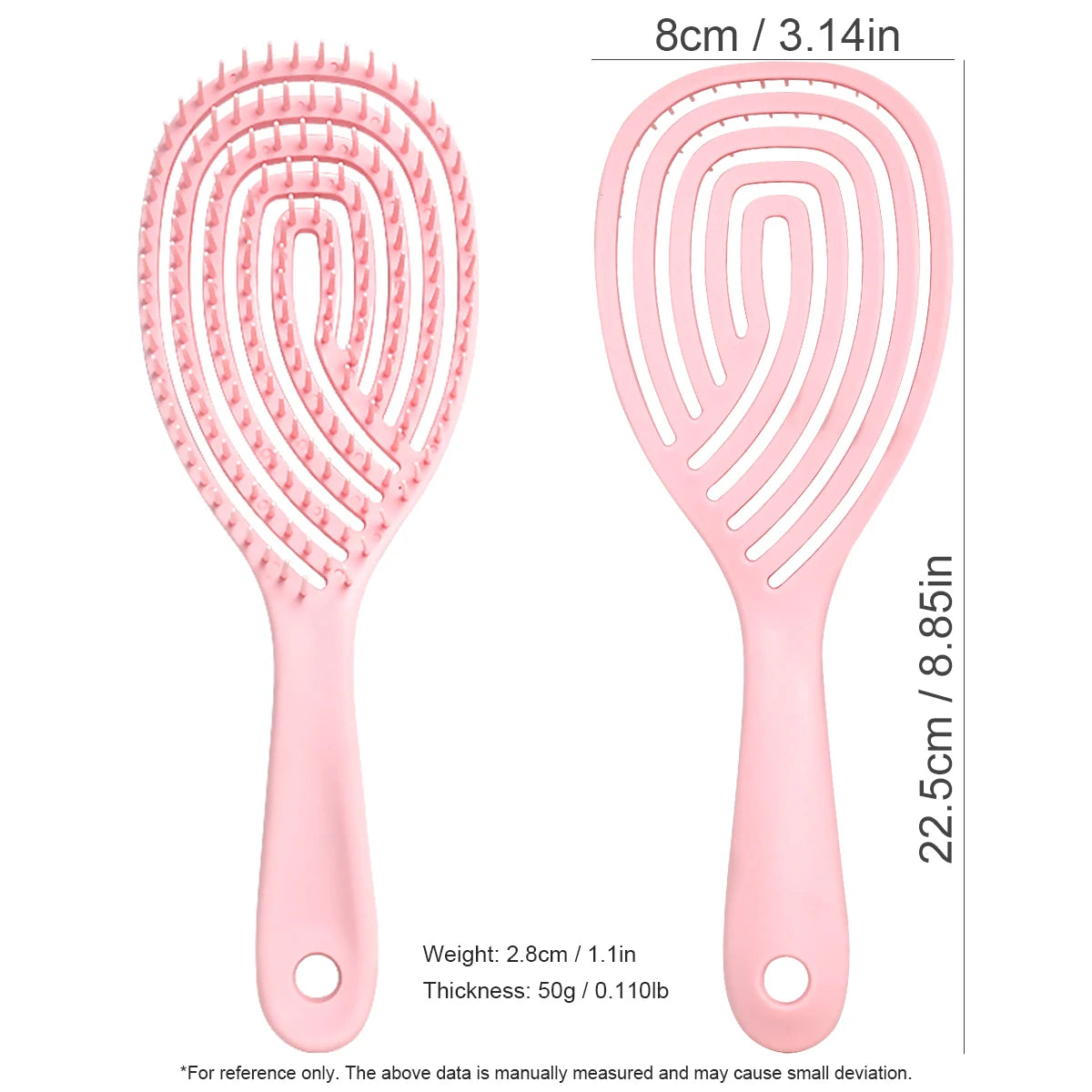Scalp Massage Detangling Brush – Wet & Dry Curly Hair Comb Detangling Hair Brush PRIMED 3100-pink