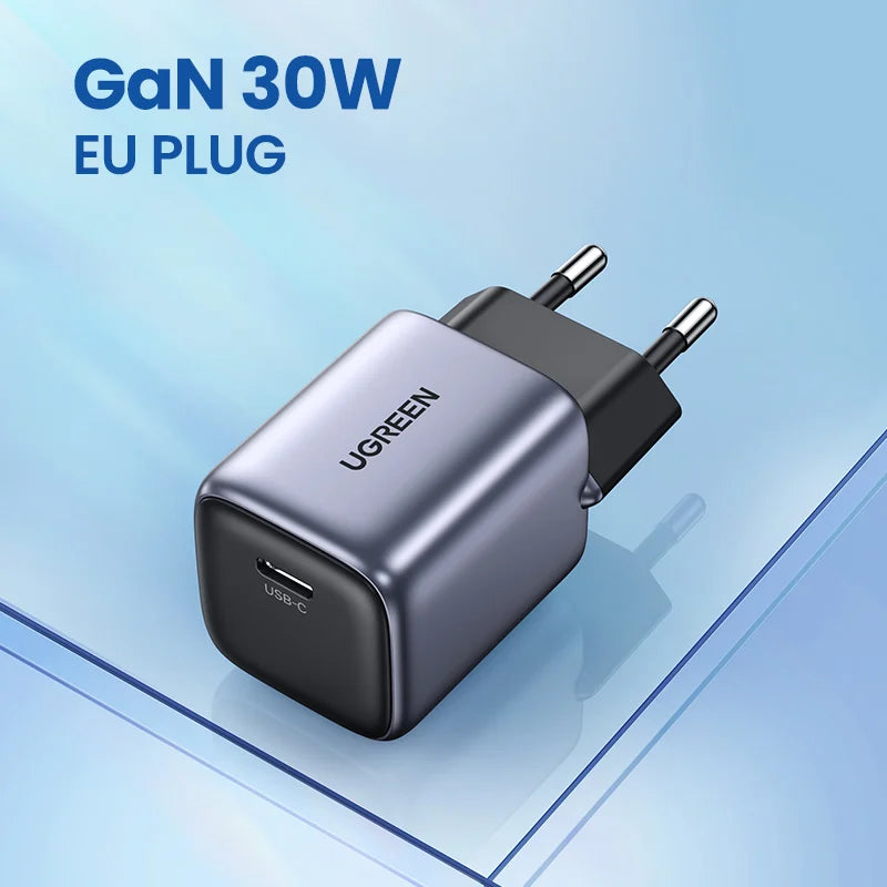 UGREEN Nexode 30W GaN USB-C Fast Charger | iPhone iPad Samsung GaN USB-C Charger PRIMED GaN 30W EU Plug China