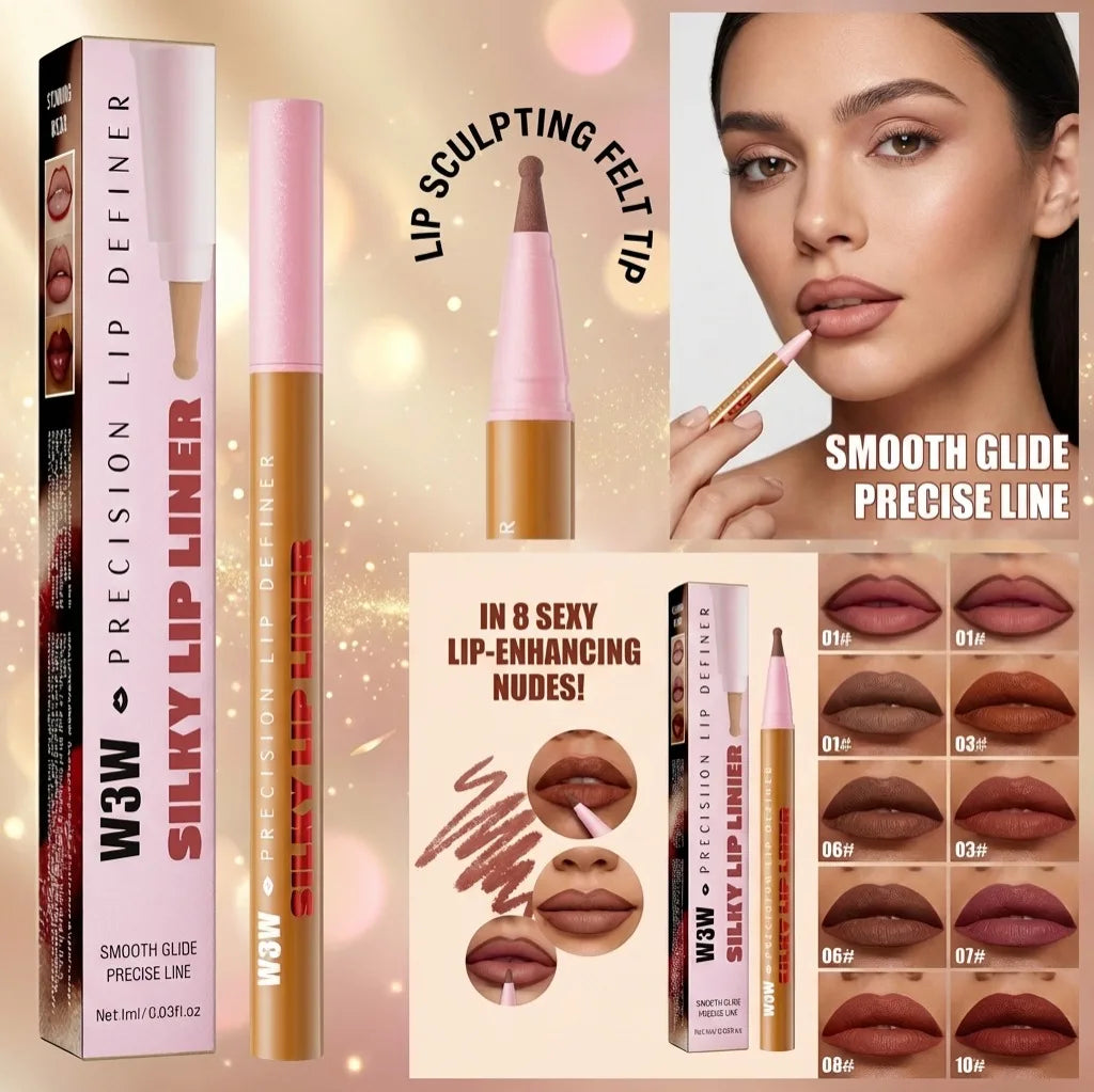 Waterproof Liquid Lip Liner 24H Longwear Matte 2-in-1 Pen
