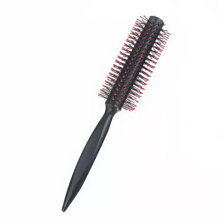 Wood Handle Boar Bristle Round Brush – Removable Tail