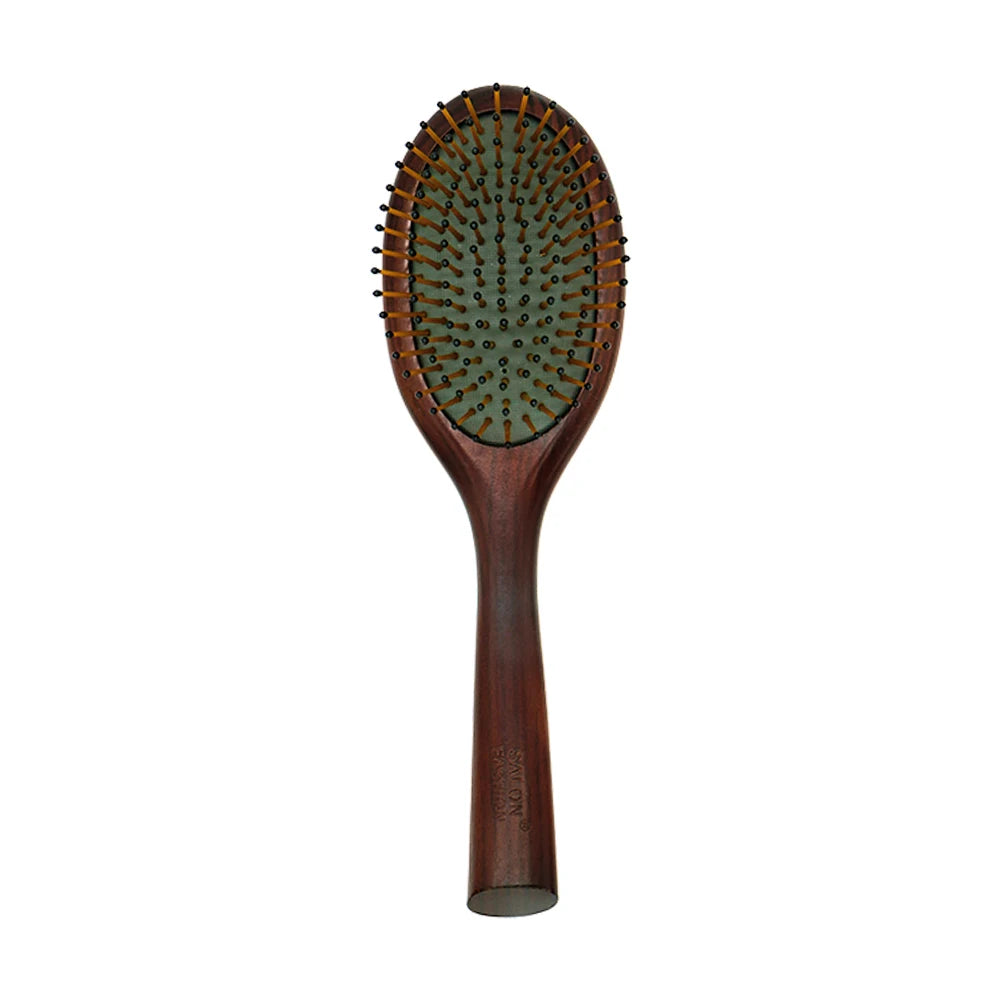 Wood Paddle Cushion Hairbrush & Scalp Massage Comb