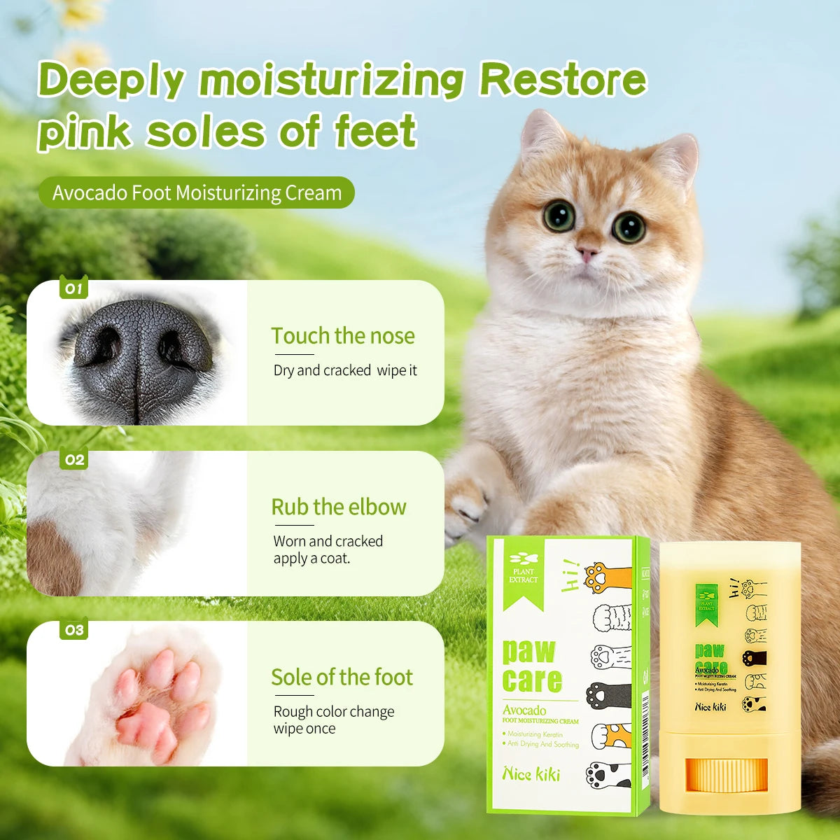 Dog & Cat Paw Balm – Nose & Paw Moisturizer Protector 15g Pet Paw Balm PRIMED
