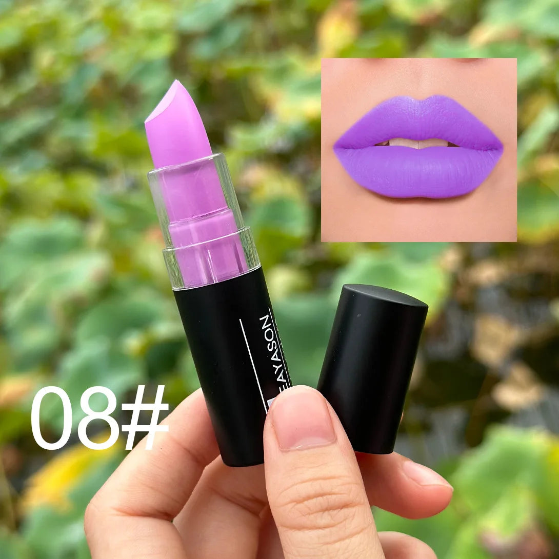 Punk 11-Color Waterproof Lipstick Set – Matte & Gloss Body Paint