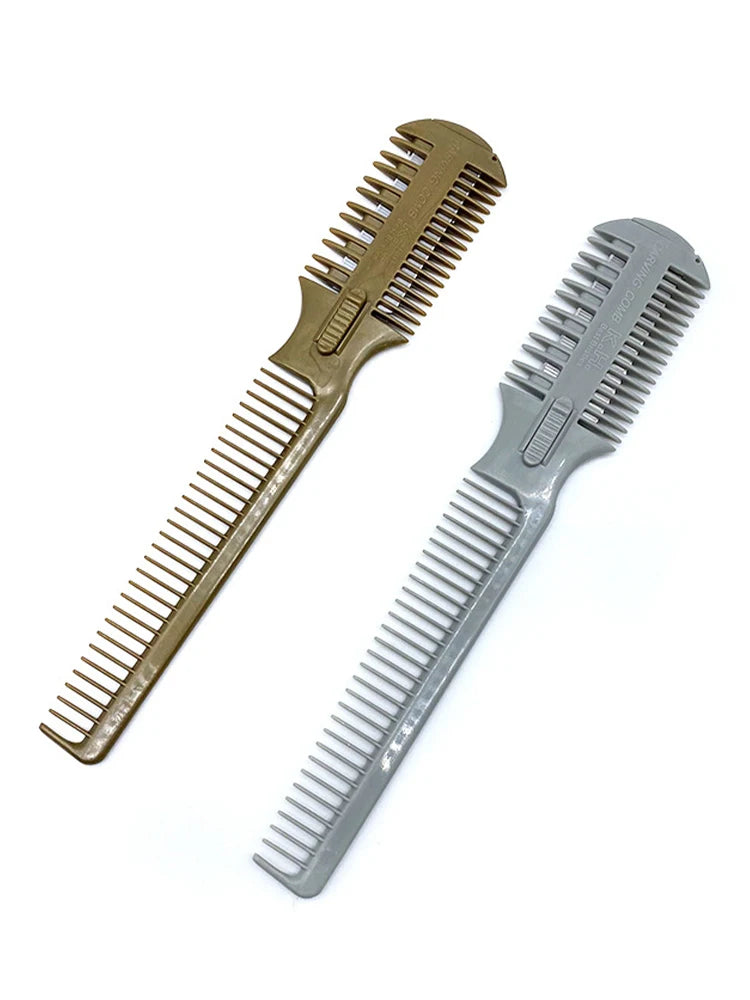 3-Sided Hair Razor Comb with 2 Removable Blades | Thinning Tool