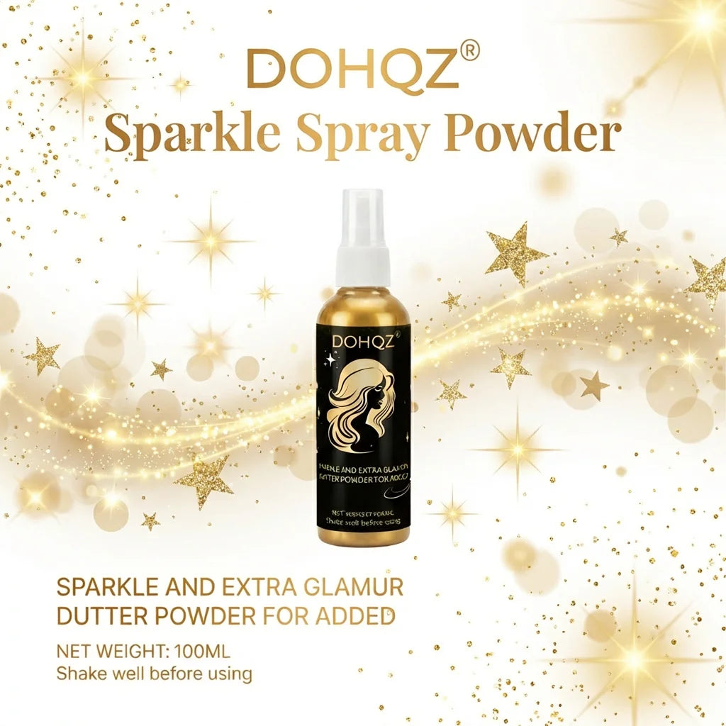 Gold Body Glitter Spray – Shimmer Highlighter Face & Hair 100ml Body Glitter Spray PRIMED