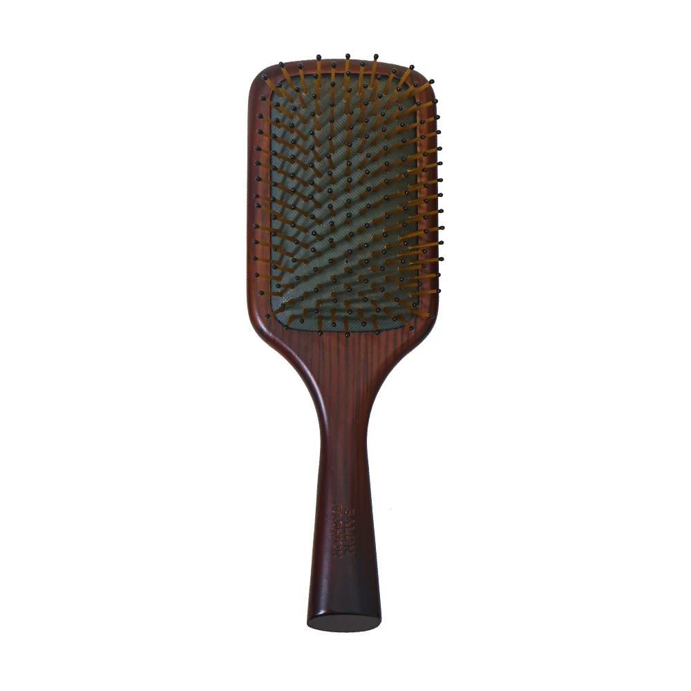 Wood Paddle Cushion Hairbrush & Scalp Massage Comb