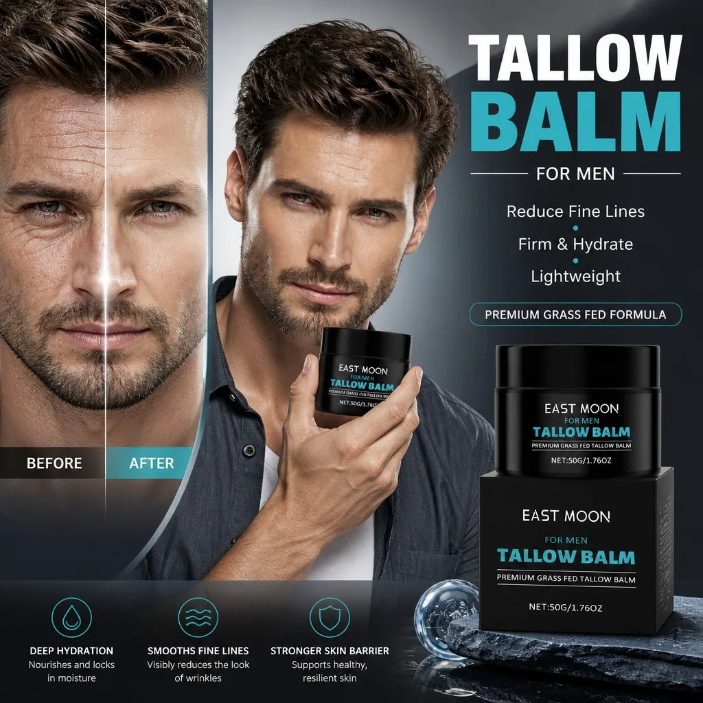 Men's Beef Tallow Face Balm – Moisturizing Cream 50g | PRIMED Men's Face Balm PRIMED