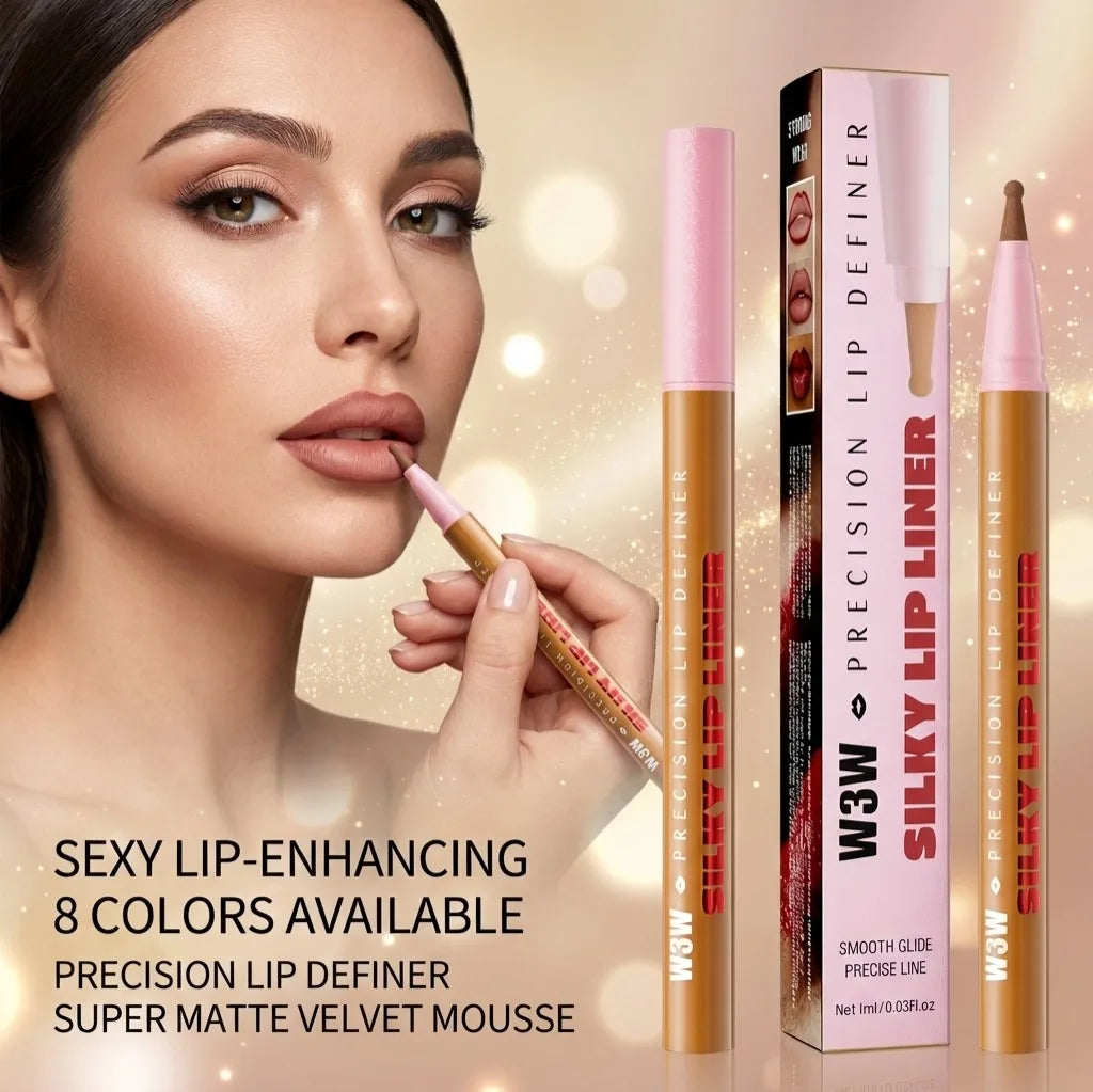 Waterproof Liquid Lip Liner 24H Longwear Matte 2-in-1 Pen