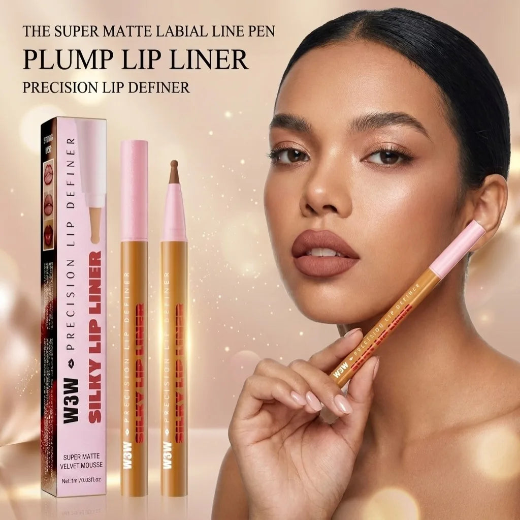 Waterproof Liquid Lip Liner 24H Longwear Matte 2-in-1 Pen