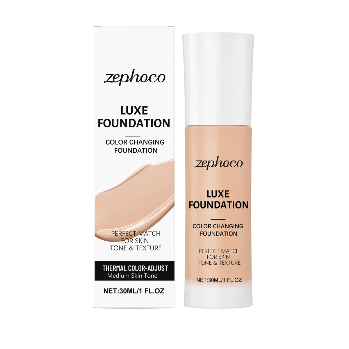 ZEPHOCO Color Changing Liquid Foundation – Waterproof Formula