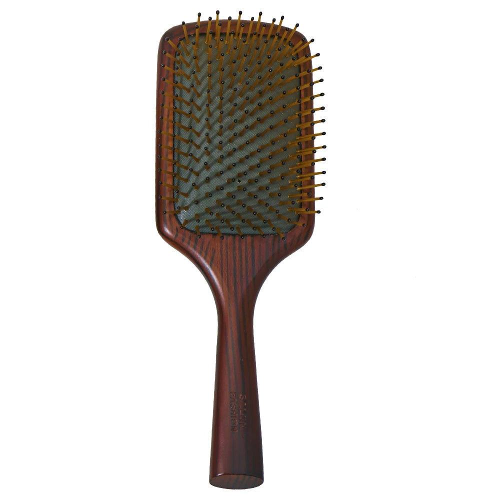 Wood Paddle Cushion Hairbrush & Scalp Massage Comb