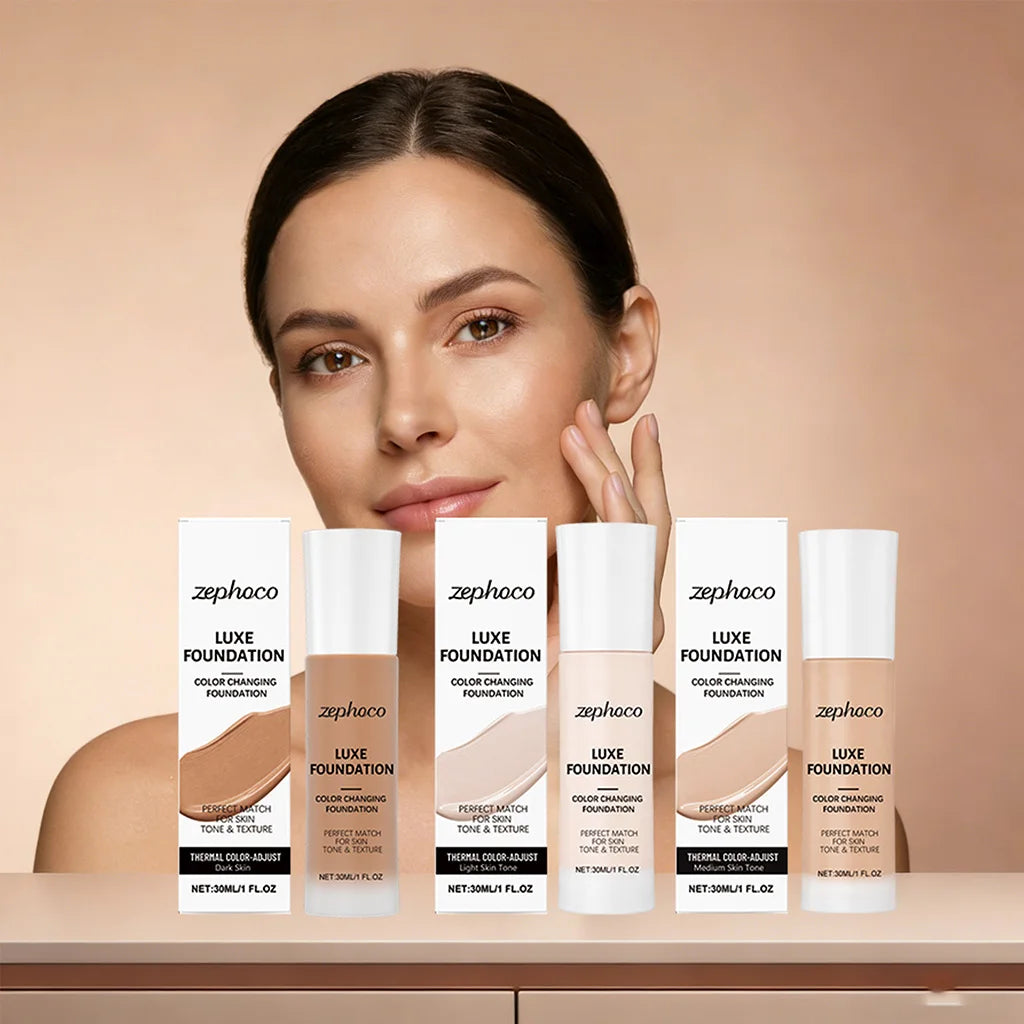 ZEPHOCO Color Changing Liquid Foundation – Waterproof Formula