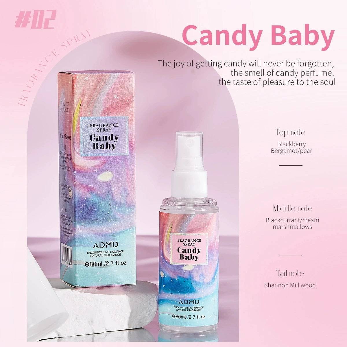 Unisex Woody Floral EDT Spray 80ml – Alcohol-Free Perfume