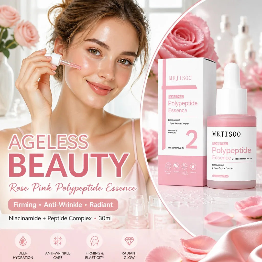 PDRN Pink Rose Peptide Face Serum – Niacinamide Firming