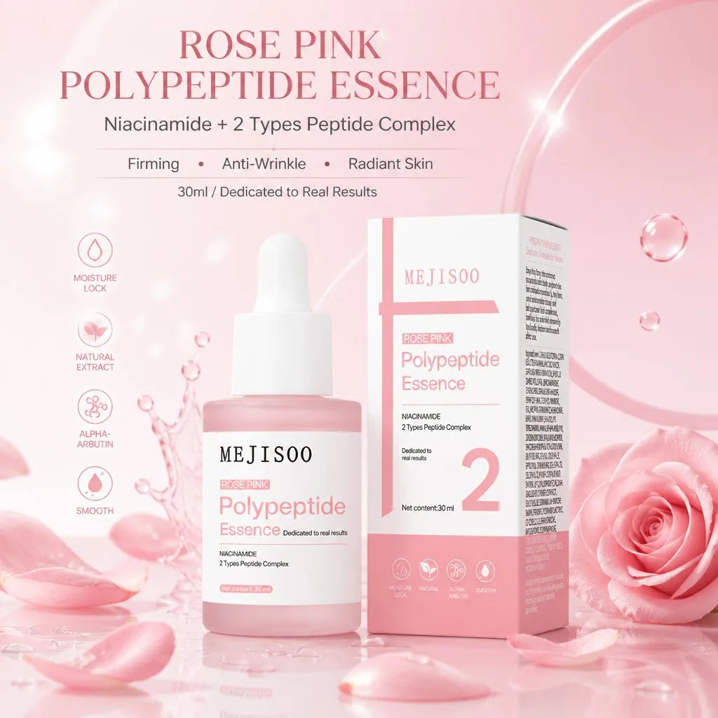 PDRN Pink Rose Peptide Face Serum – Niacinamide Firming