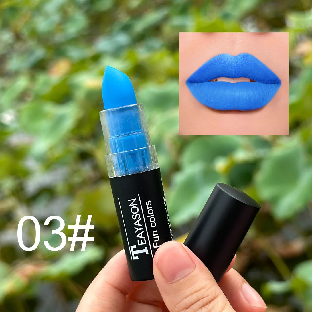 Punk 11-Color Waterproof Lipstick Set – Matte & Gloss Body Paint