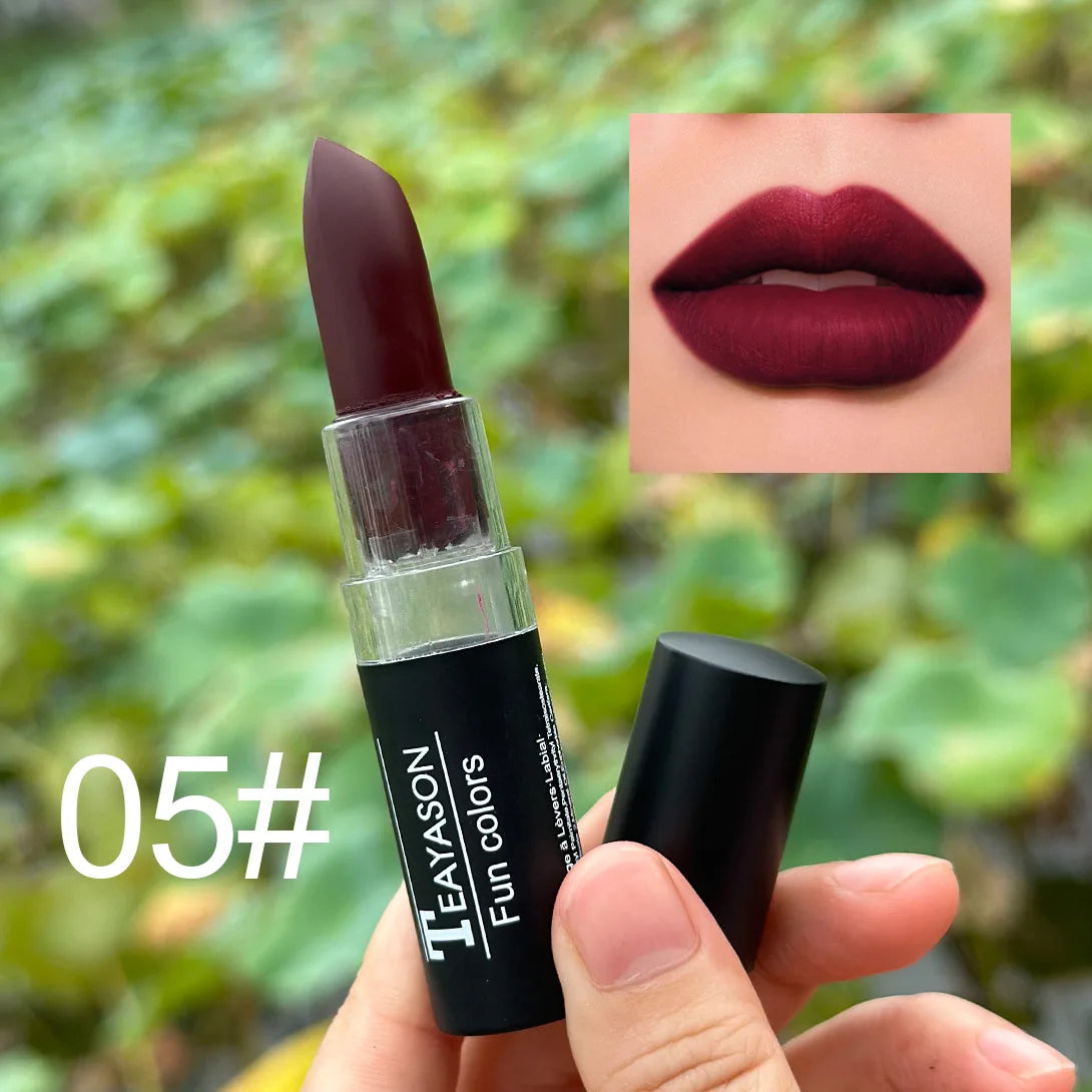Punk 11-Color Waterproof Lipstick Set – Matte & Gloss Body Paint