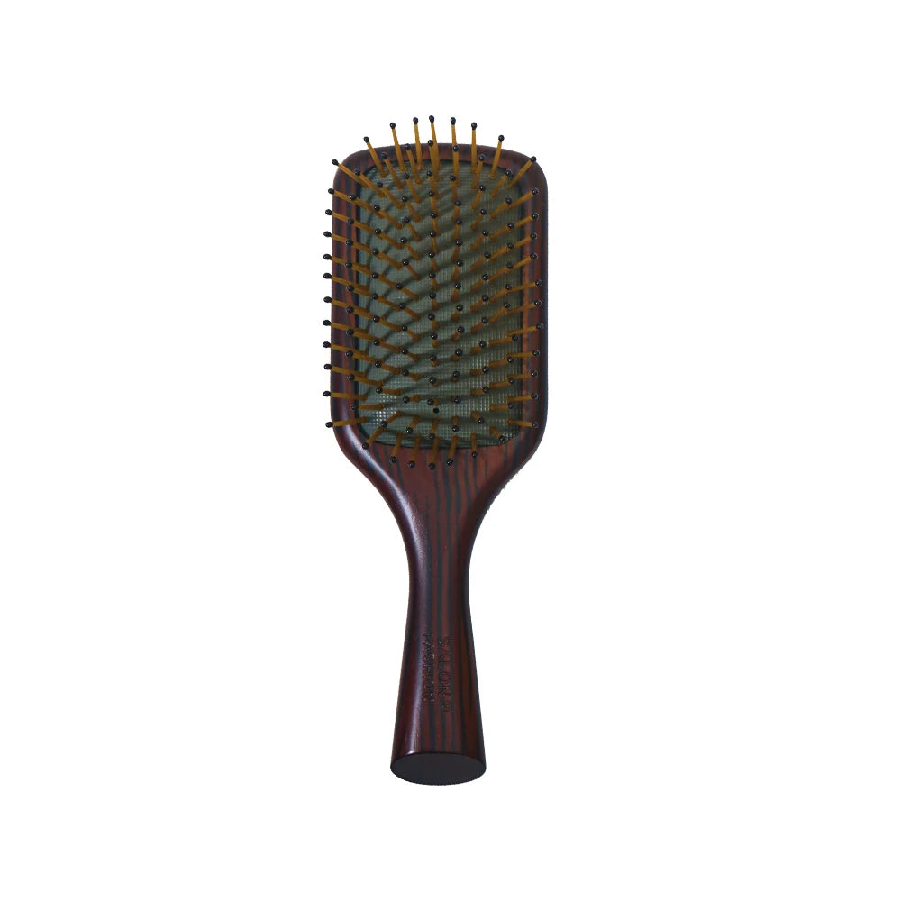 Wood Paddle Cushion Hairbrush & Scalp Massage Comb