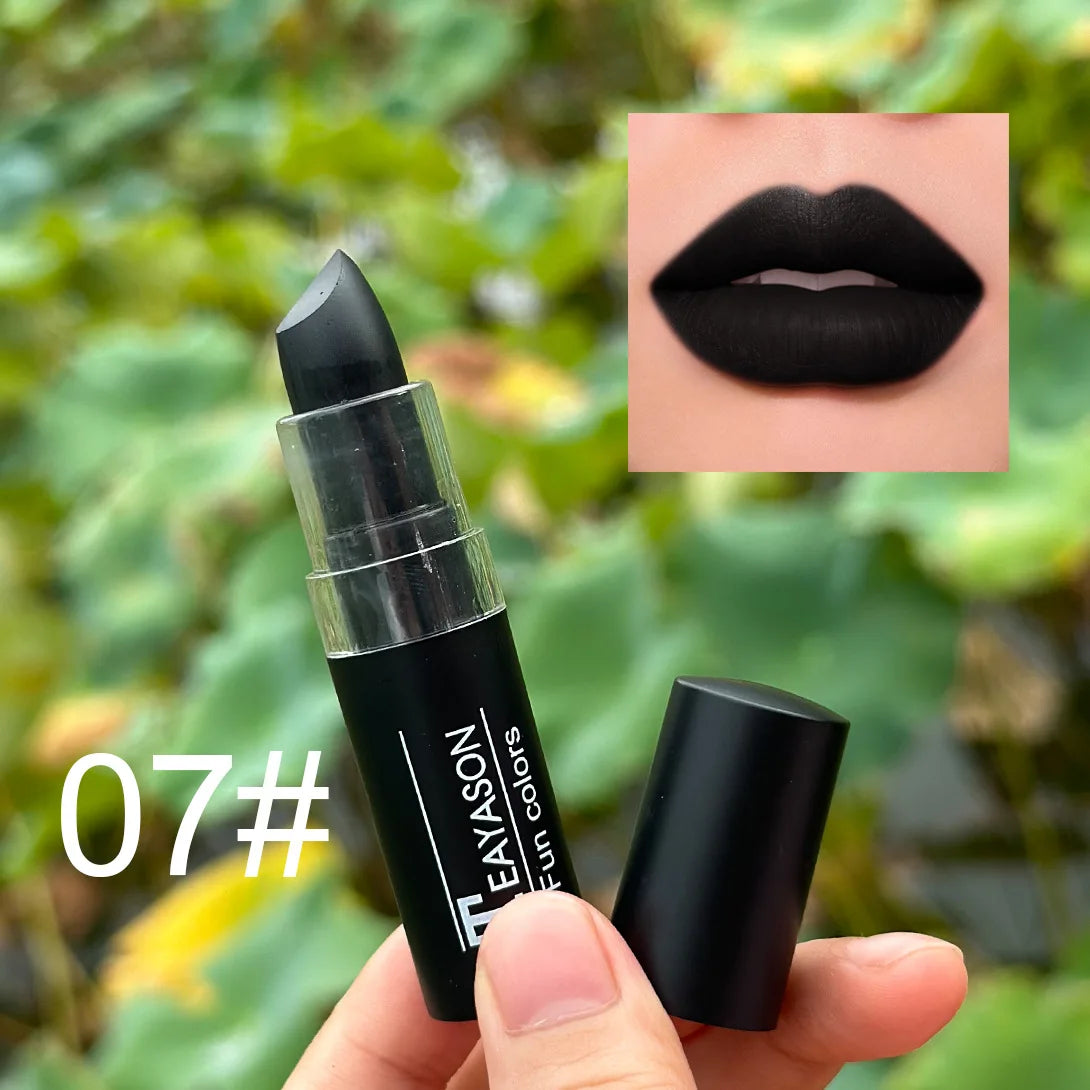 Punk 11-Color Waterproof Lipstick Set – Matte & Gloss Body Paint