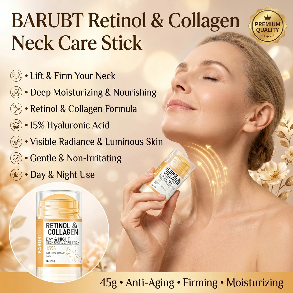 Retinol Collagen Neck Cream – Lift, Firm & Brighten 45g