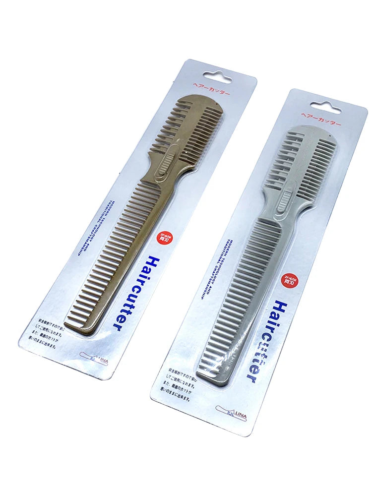 3-Sided Hair Razor Comb with 2 Removable Blades | Thinning Tool