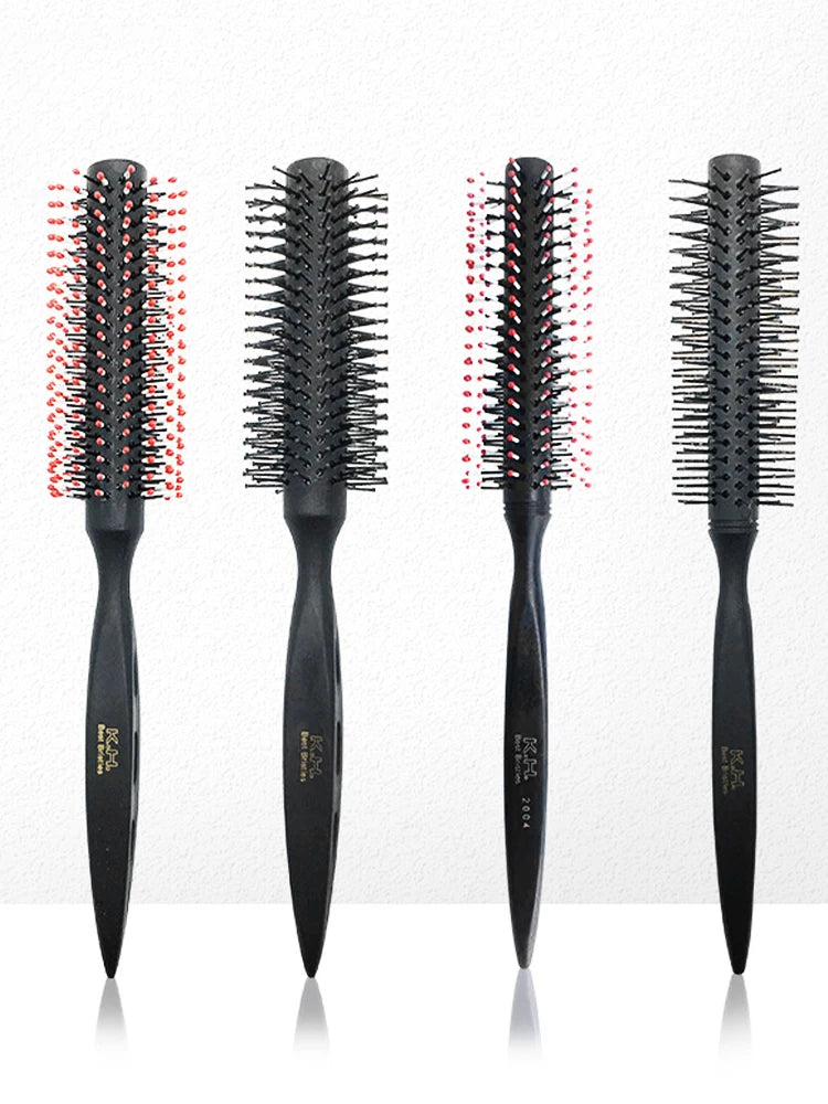 Wood Handle Boar Bristle Round Brush – Removable Tail