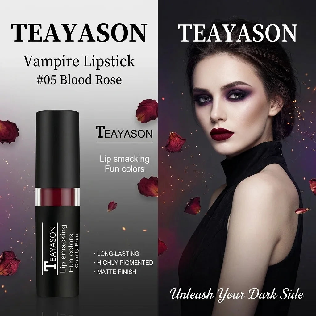Punk 11-Color Waterproof Lipstick Set – Matte & Gloss Body Paint