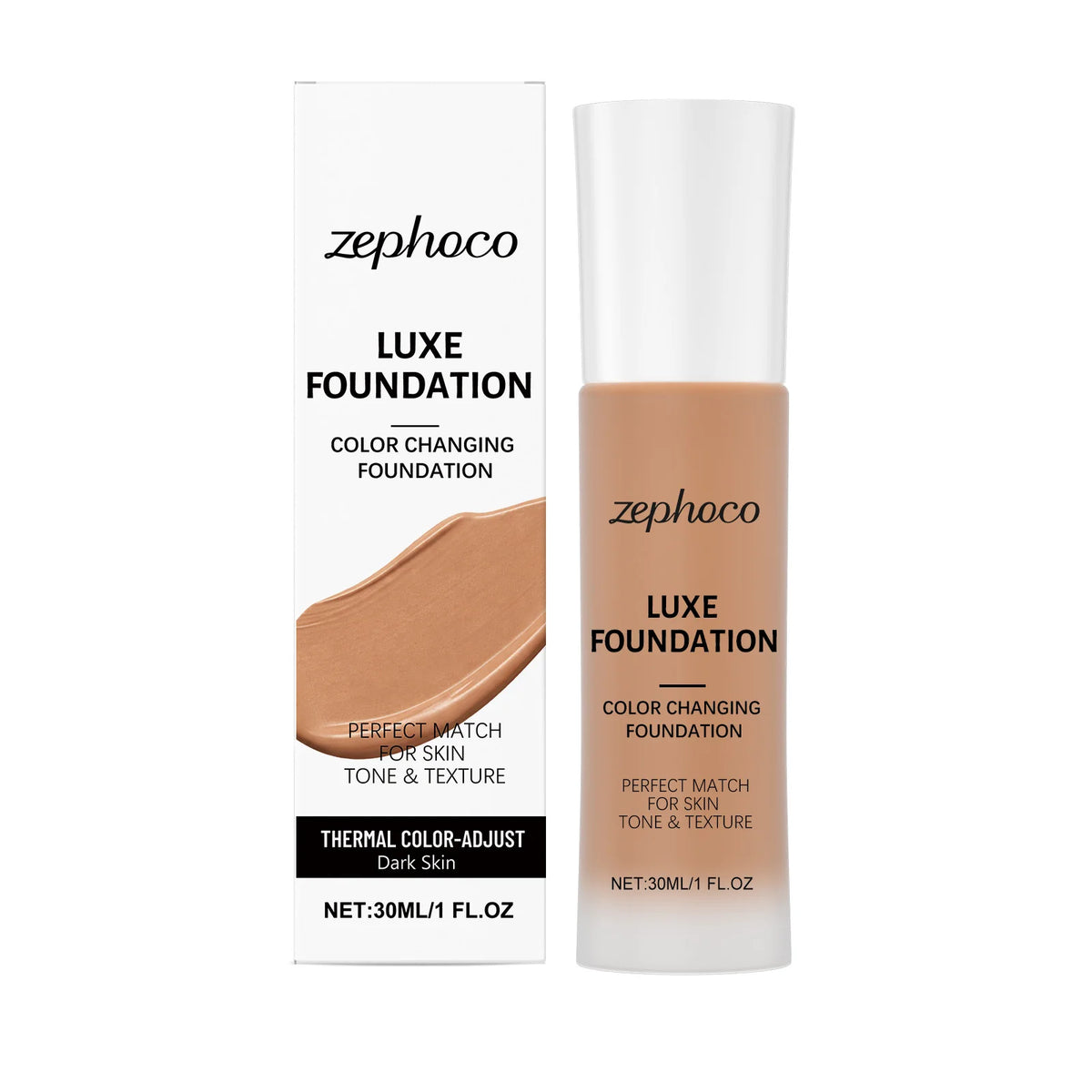 ZEPHOCO Color Changing Liquid Foundation – Waterproof Formula