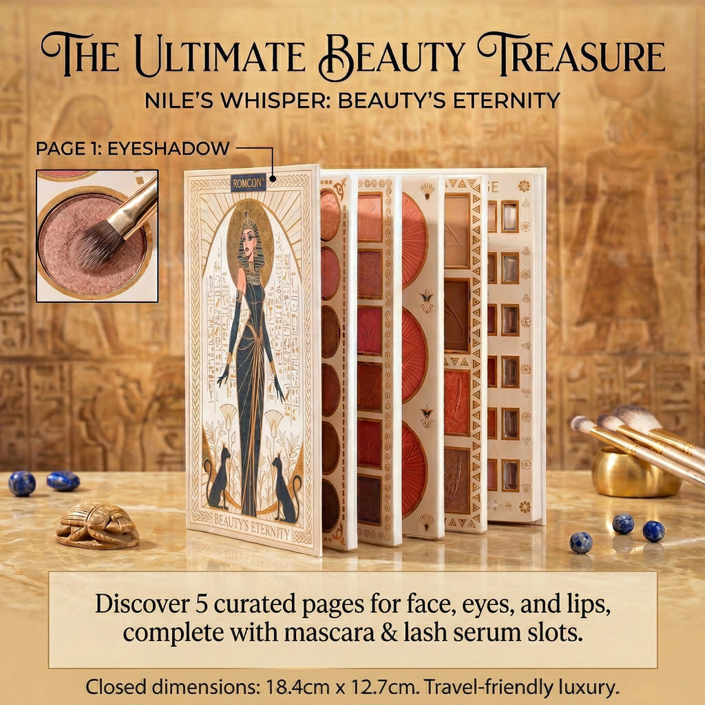 5-Page All-in-One Makeup Book Set – Eyeshadow, Blush & Lip Gloss All-in-One Makeup Set PRIMED