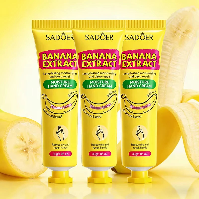 Sadoer Banana Hand Cream – Moisturizing, Softening & Brightening