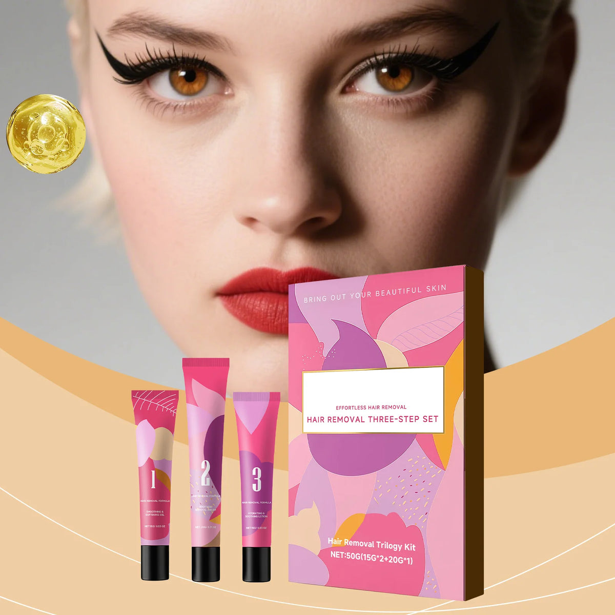 Women's Facial Hair Removal Cream – 3-Step System 50g