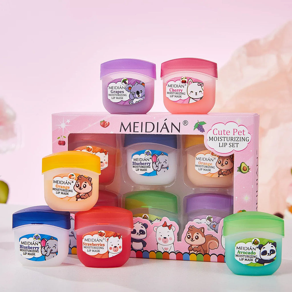 6-Piece Fruit Lip Balm Set – Hydrating & Nourishing Lip Care Lip Balm Set PRIMED
