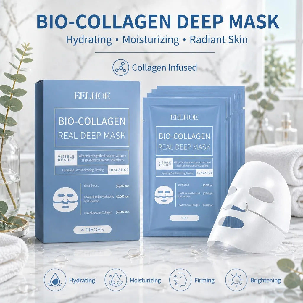 Bio Collagen Face Mask – Firm, Brighten & Hydrate Skin Collagen Sheet Mask PRIMED