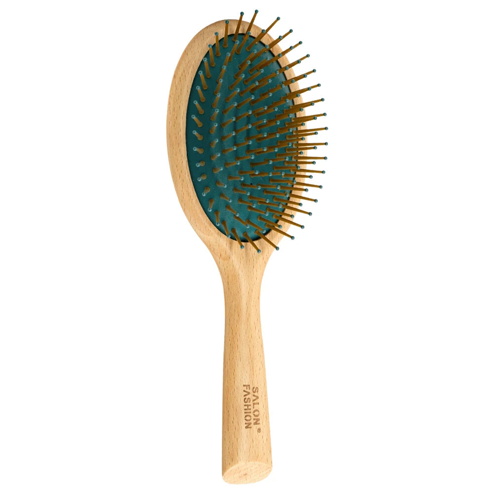 Wood Paddle Cushion Hairbrush & Scalp Massage Comb