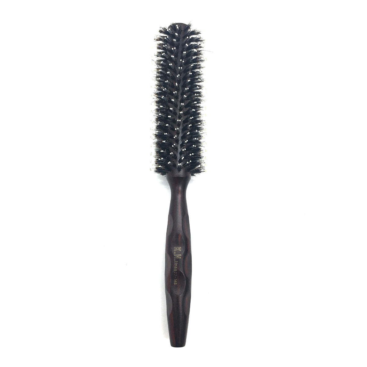 Wood Handle Boar Bristle Round Brush – Removable Tail