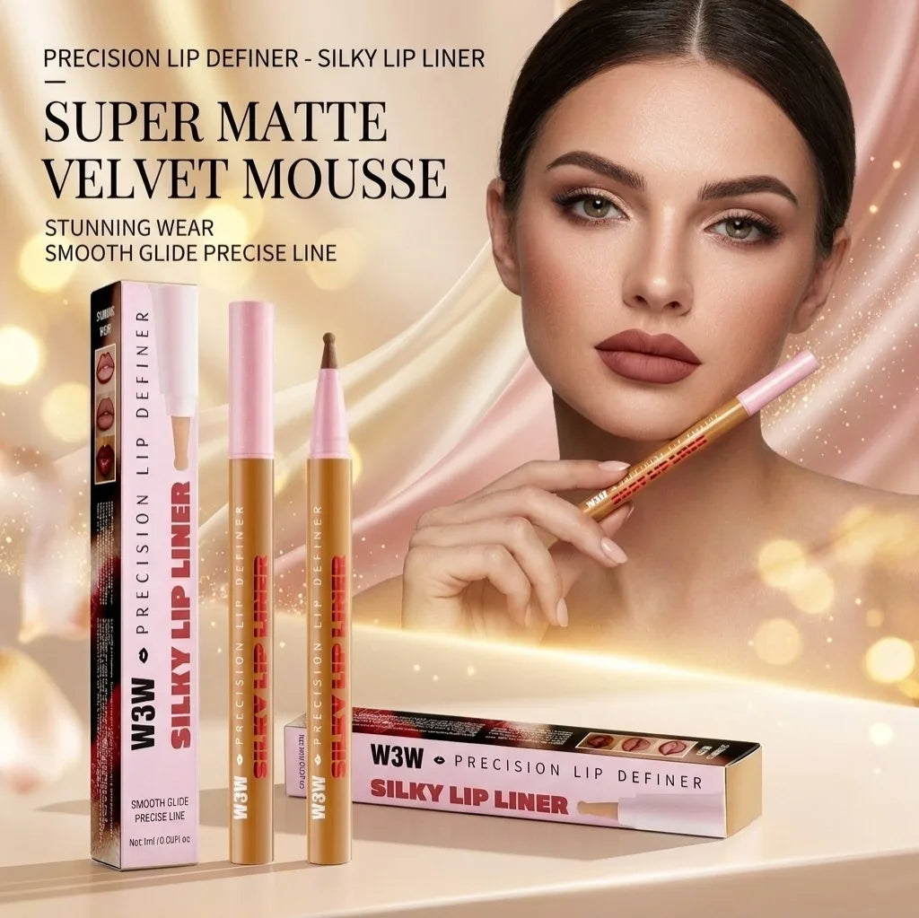 Waterproof Liquid Lip Liner 24H Longwear Matte 2-in-1 Pen