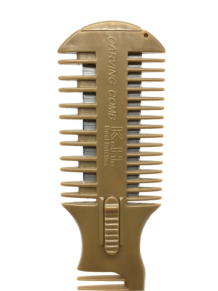 3-Sided Hair Razor Comb with 2 Removable Blades | Thinning Tool