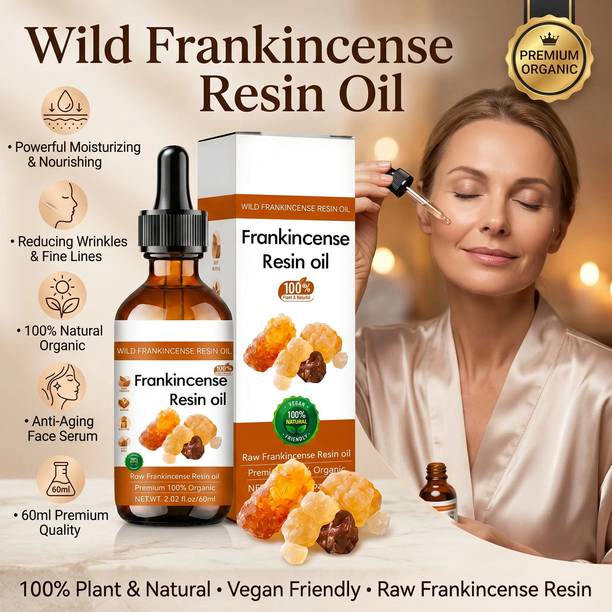 Wild Frankincense Resin Facial Essence Oil – 100% Natural