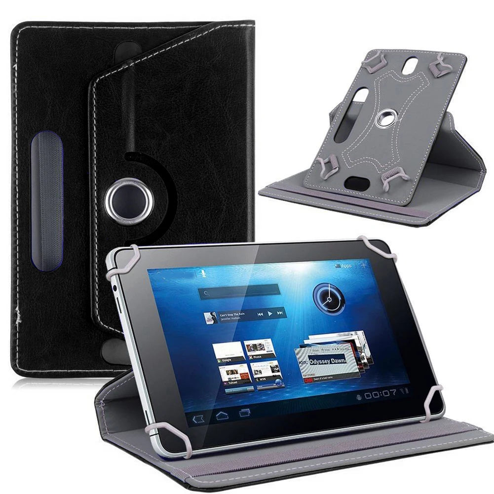 Universal 7–10" Faux Leather Tablet Case 360° Rotating Stand Tablet Case Cover PRIMED