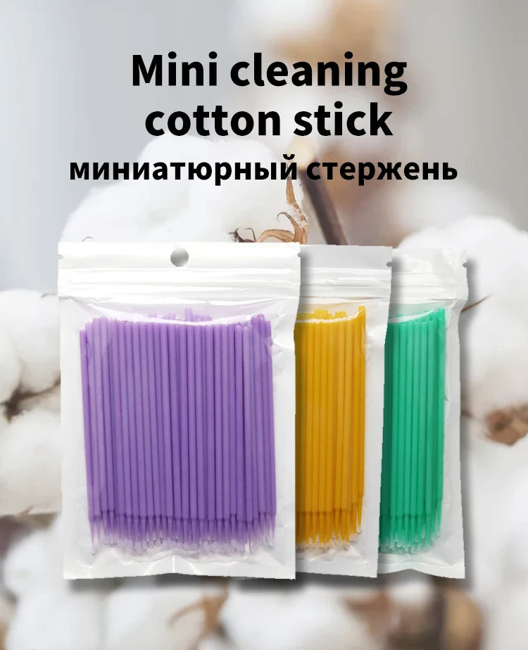 Micro Disposable Eyelash Applicator Brushes – 50/100 Pack Makeup Applicator Brushes PRIMED