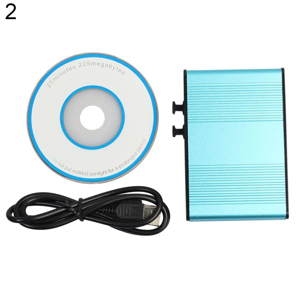 USB 2.0 External 5.1 Channel Optical Audio Sound Card for PC External Sound Card PRIMED white