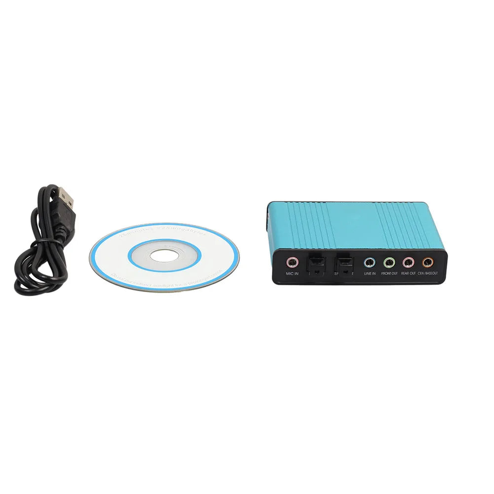 USB 2.0 External 5.1 Channel Optical Audio Sound Card for PC External Sound Card PRIMED