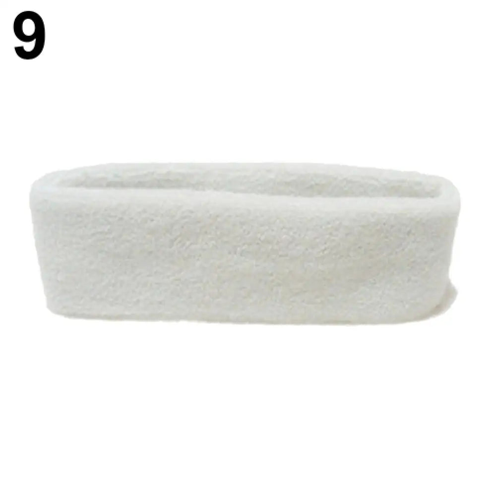 Quick-Dry Sports Sweatband Headband – Gym, Yoga & Fitness Sports Sweatband Headband PRIMED WHITE