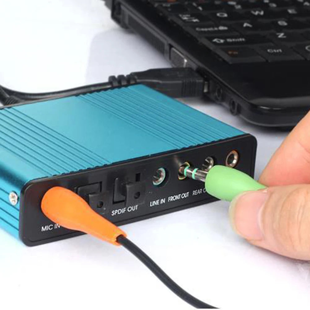 USB 2.0 External 5.1 Channel Optical Audio Sound Card for PC External Sound Card PRIMED